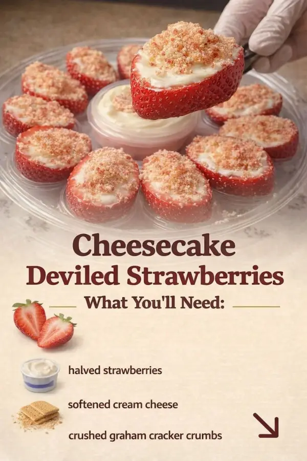 Delicious strawberry cream cheese dessert with fresh strawberries and cream