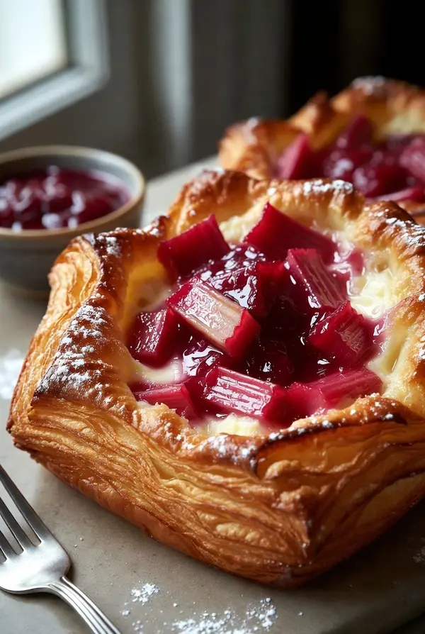 Rhubarb Cream Cheese Danish