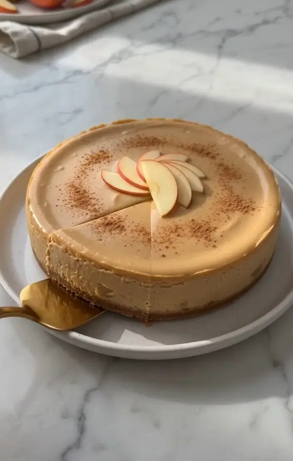 3-Ingredient Apple Cinnamon Cheesecake