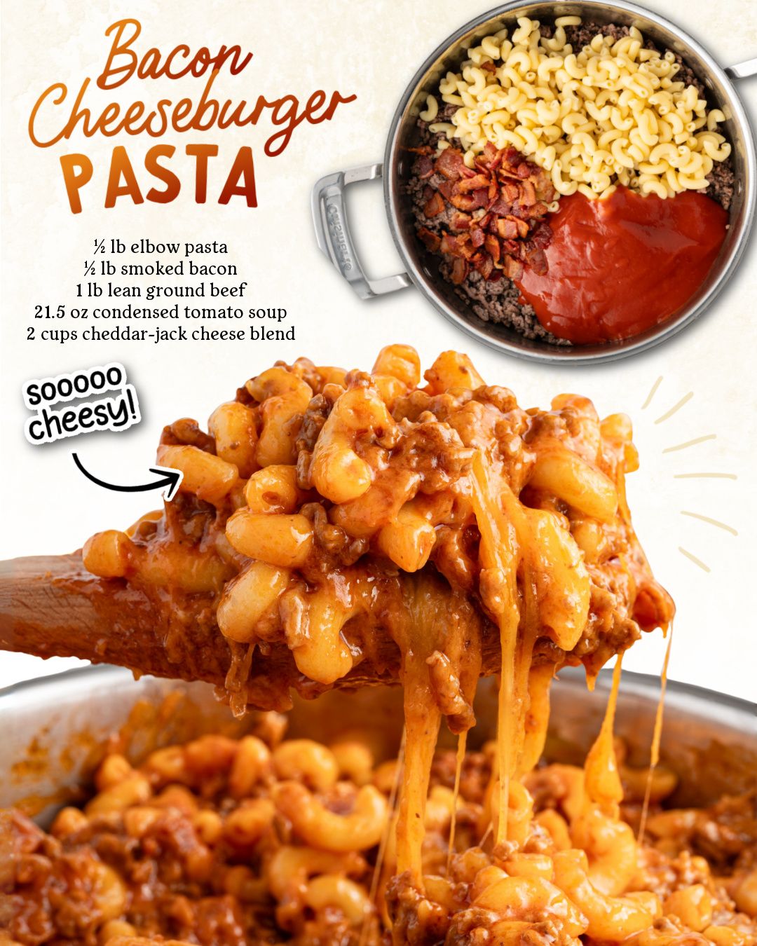 Bacon Cheeseburger Pasta