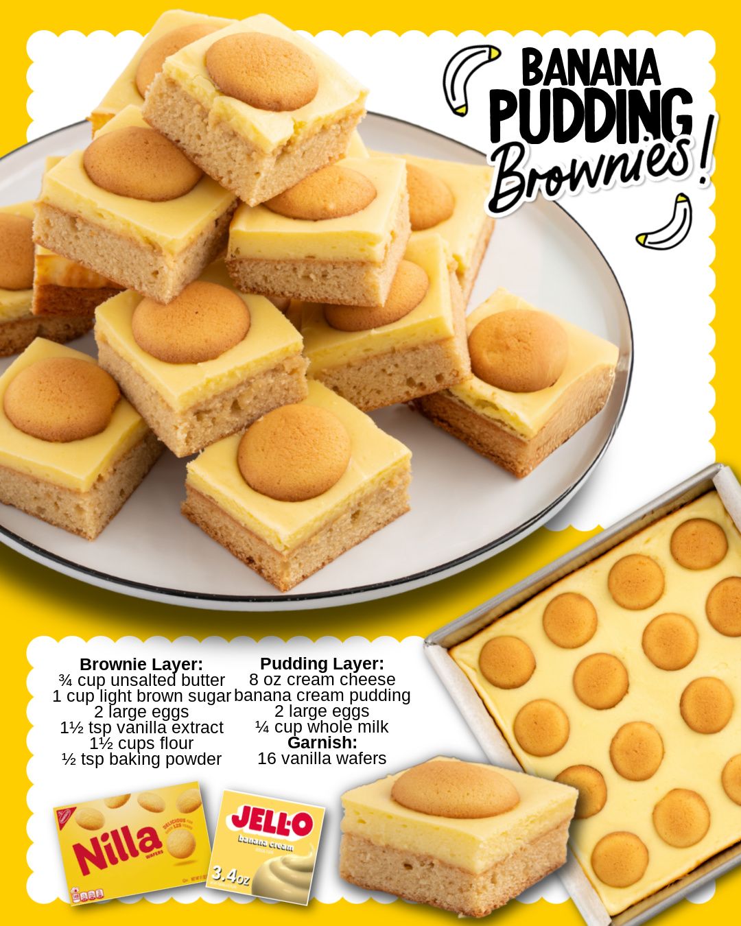 Banana Pudding Brownies