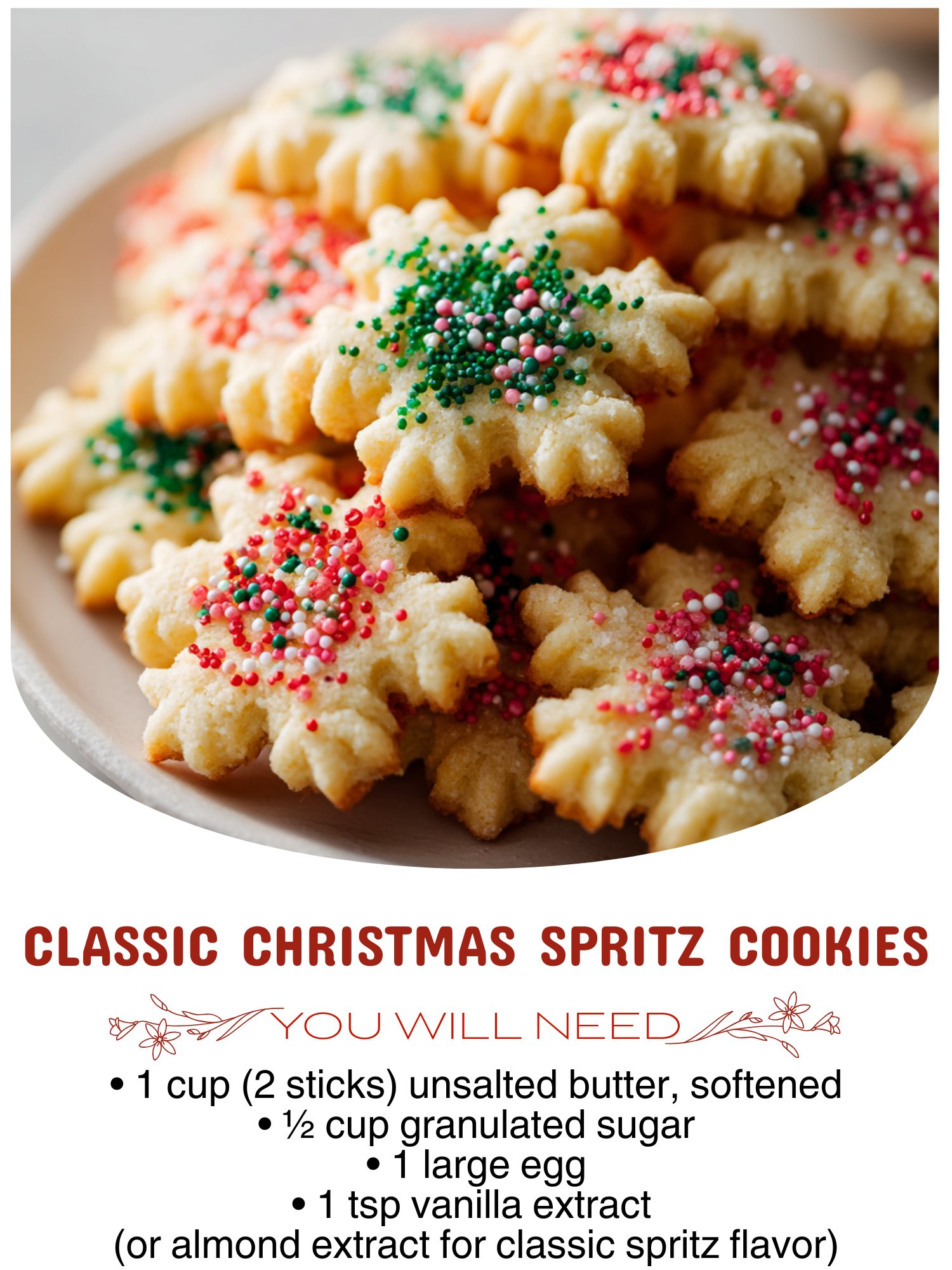 Classic Christmas Spritz Cookies