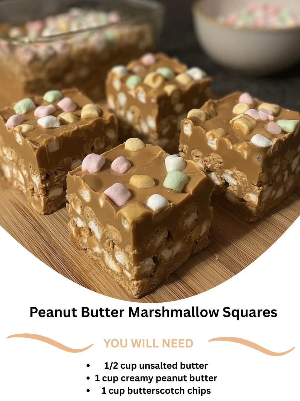 Peanut Butter Marshmallow Squares
