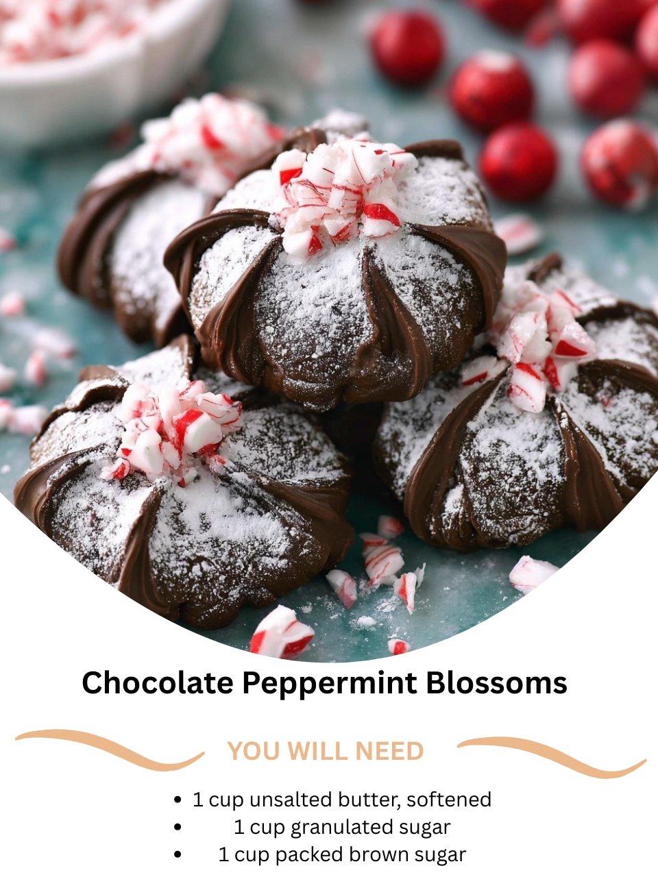 Chocolate Peppermint Blossoms