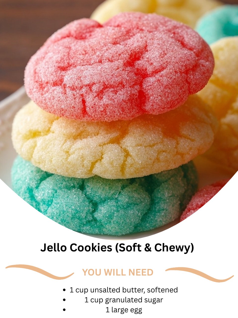 Jello Cookies ( Soft & Chewy )