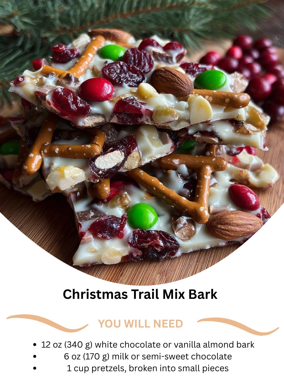 Christmas Trail Mix Bark