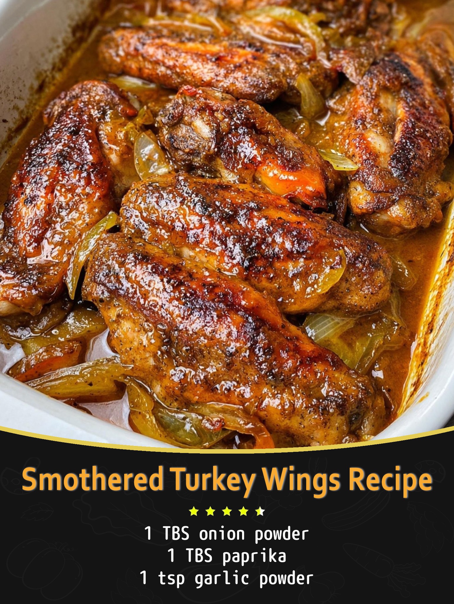 Smothered Turkey Wings 