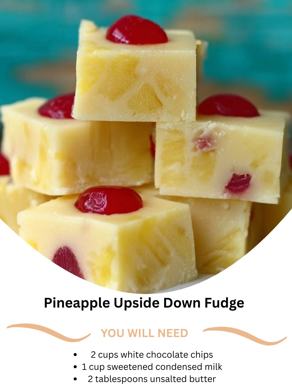 Pineapple Upside Down Fudge
