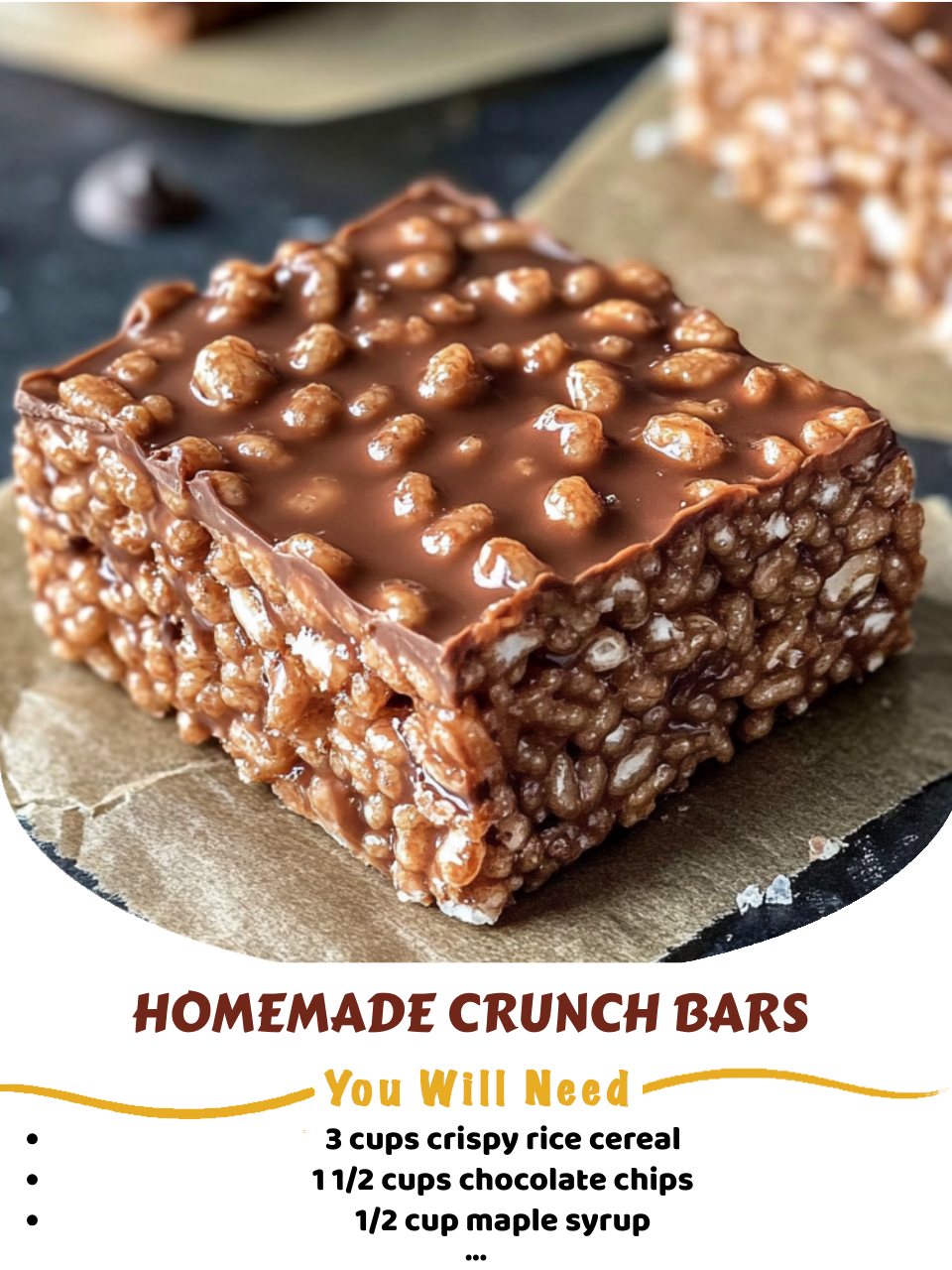 Homemade crunch bars