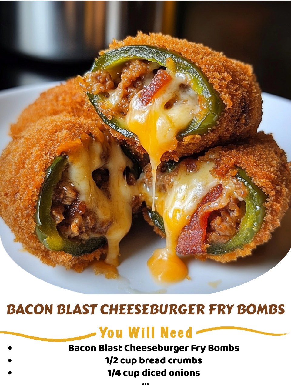 Bacon Blast Cheeseburger Fry Bombs