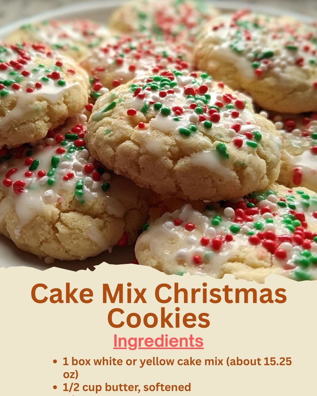 Cake Mix Christmas Cookies