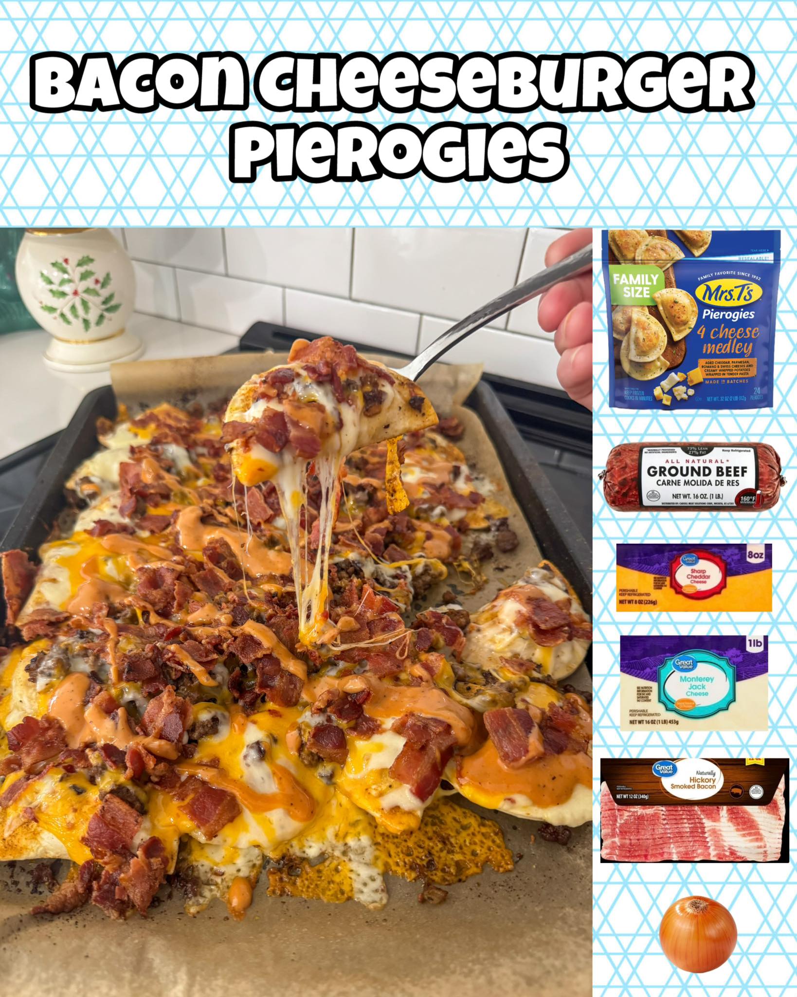 Bacon Cheeseburger Pierogies