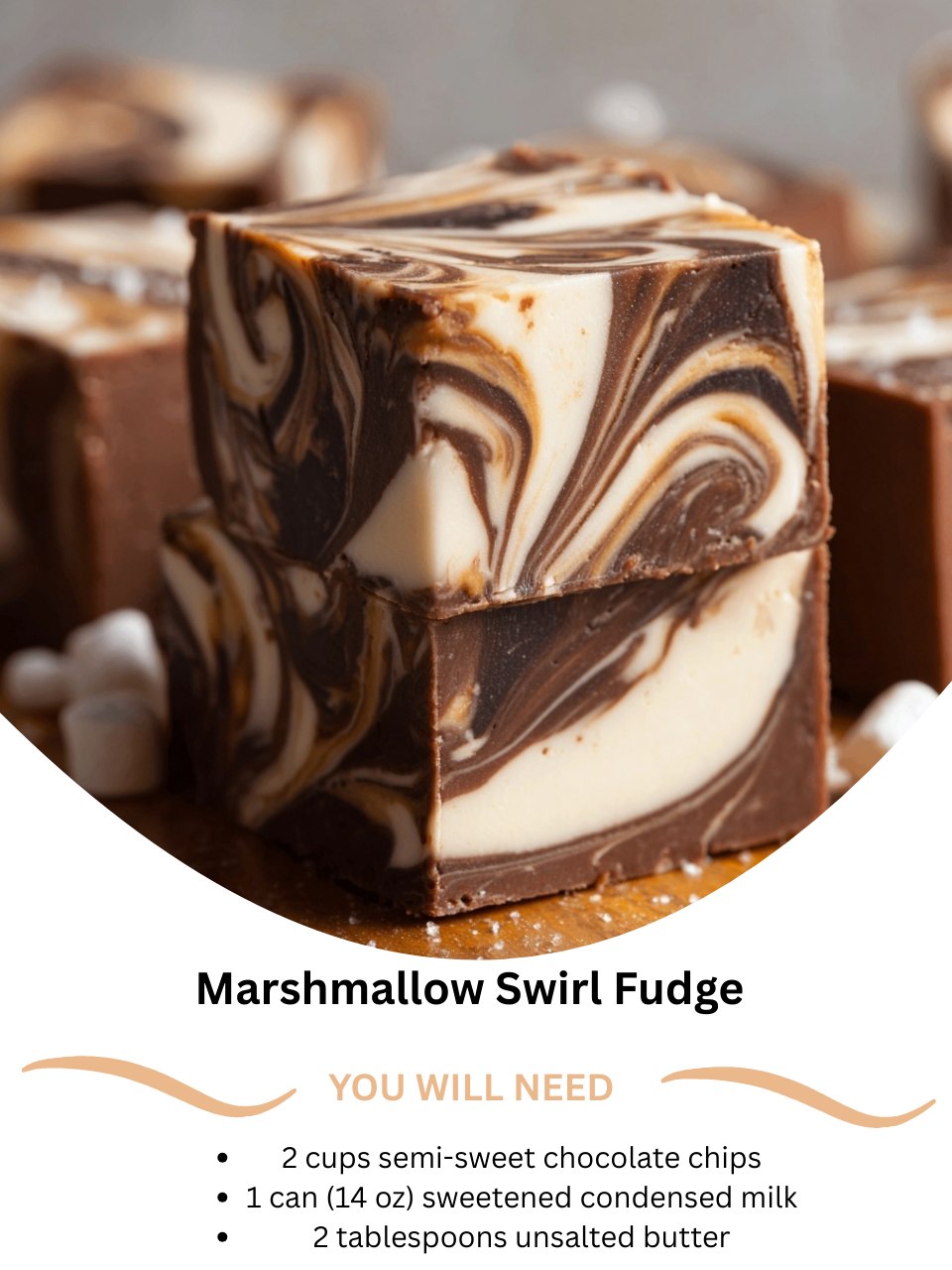 Marshmallow Swirl Fudge