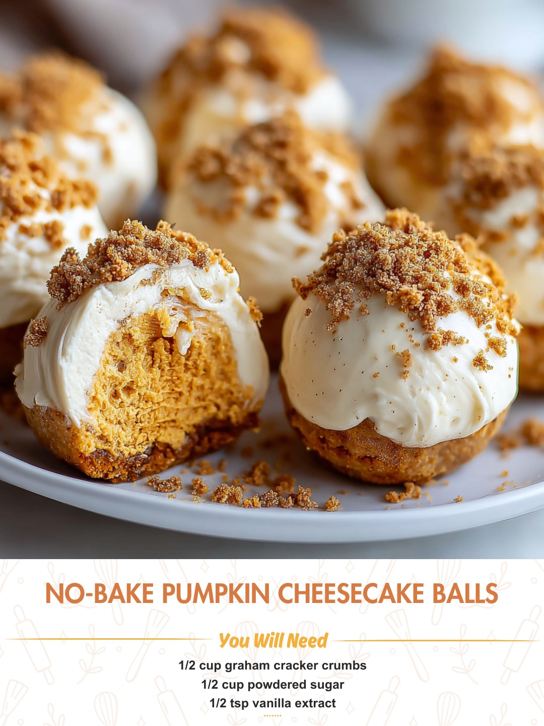 No-Bake Pumpkin Cheesecake Balls