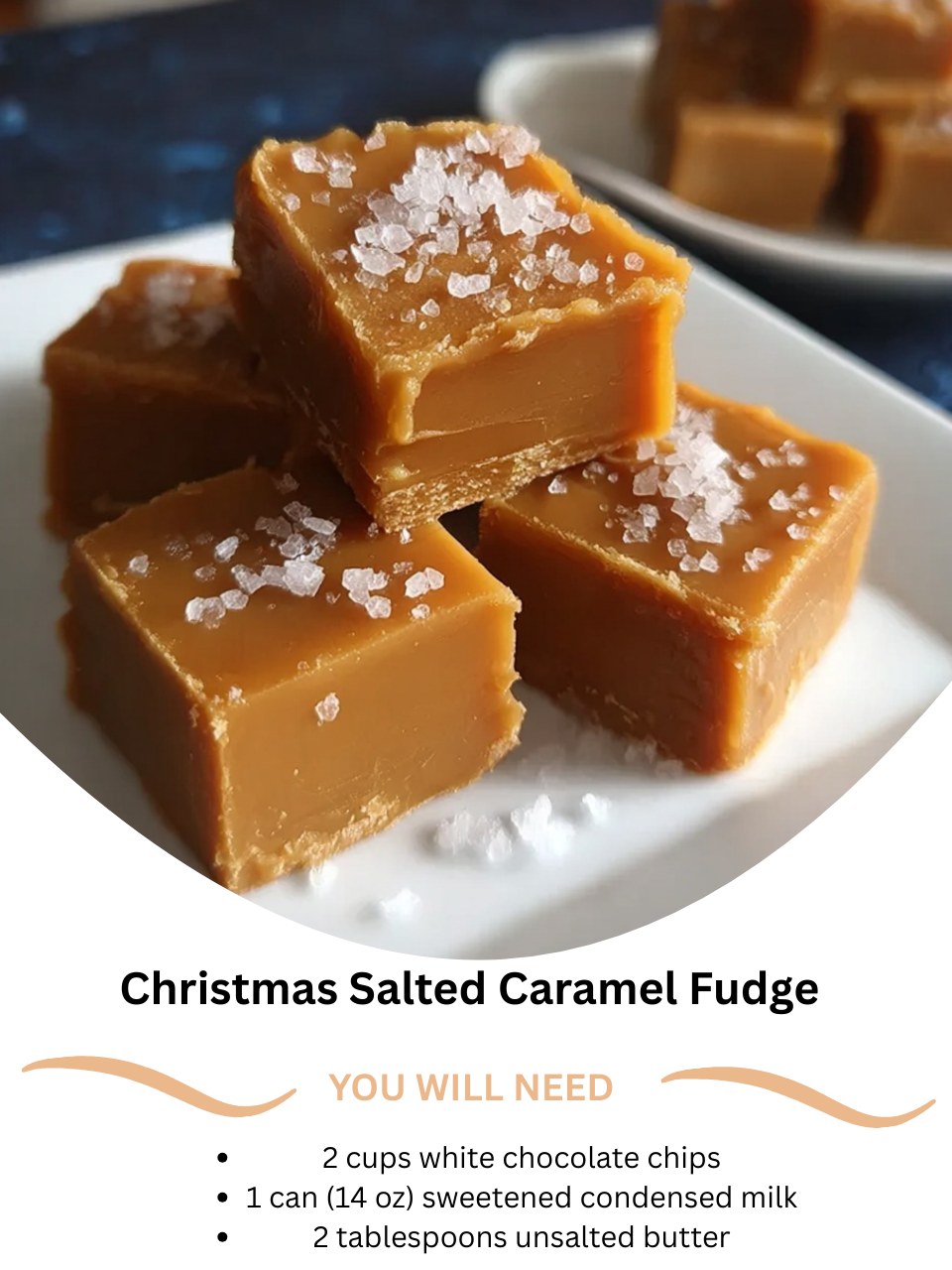 Christmas Salted Caramel Fudge