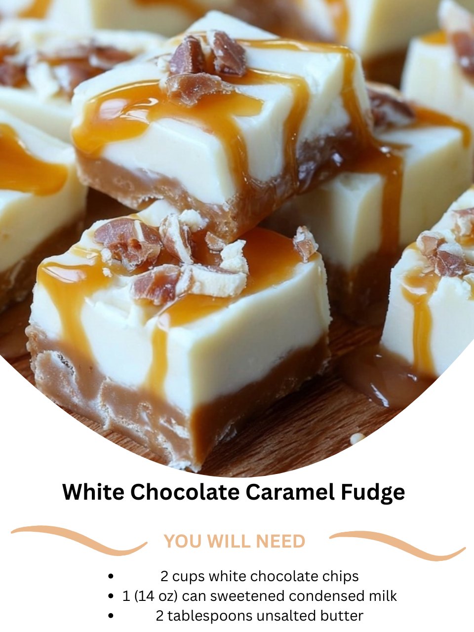 White Chocolate Caramel Fudgev