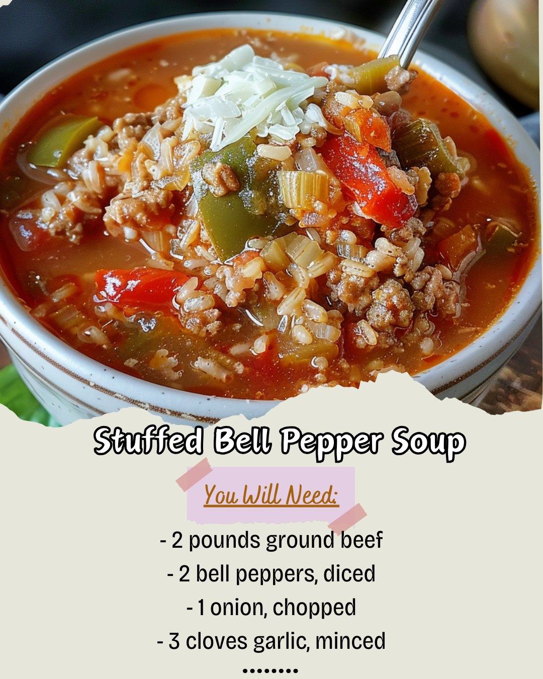 Stuffed Bell Pepper Soup