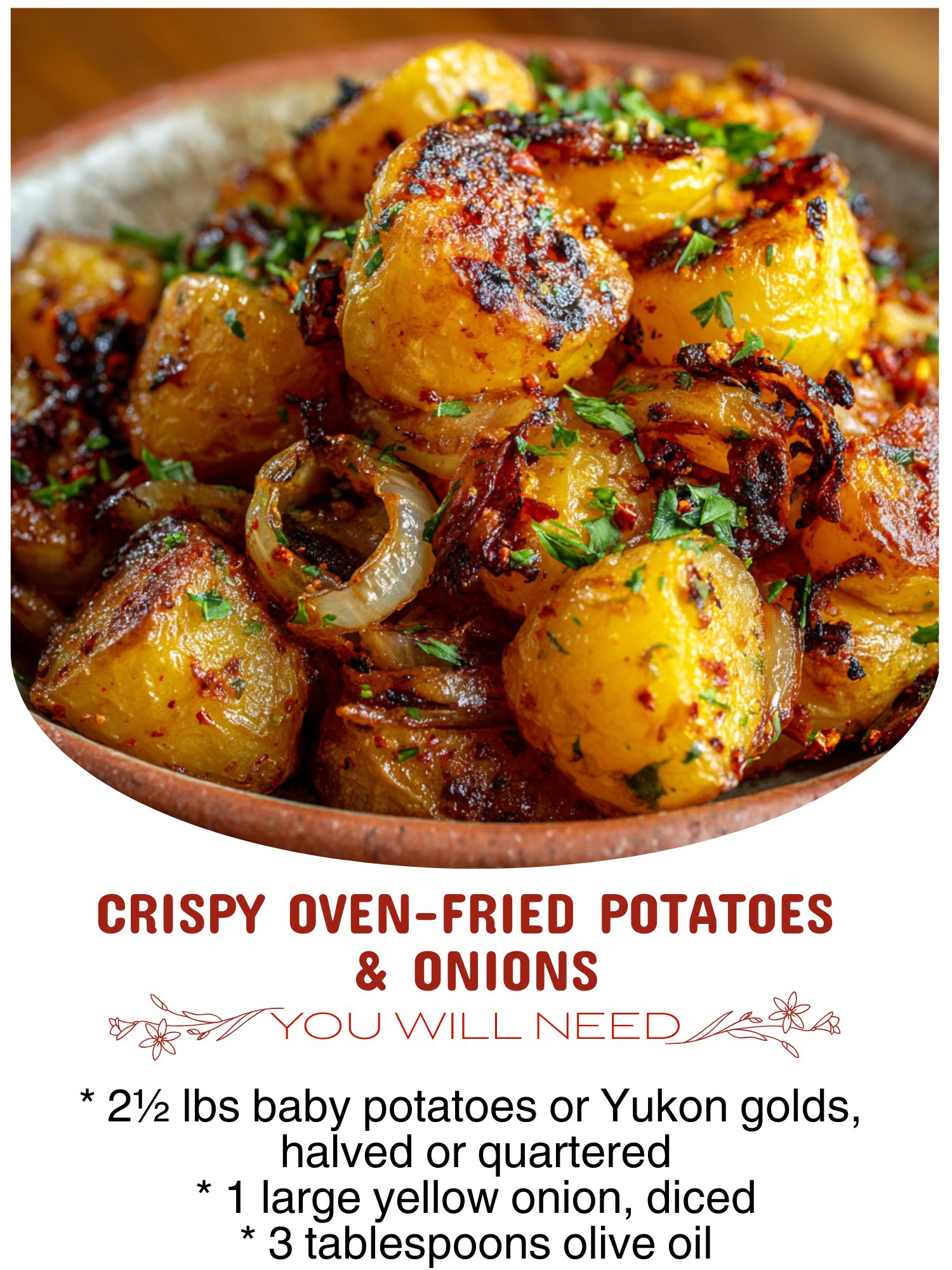 Crispy Oven-Fried Potatoes & Onions
