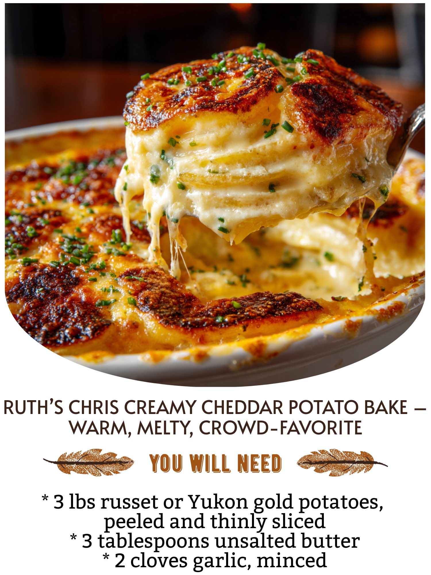 Ruth’s Chris Creamy Cheddar Potato Bake