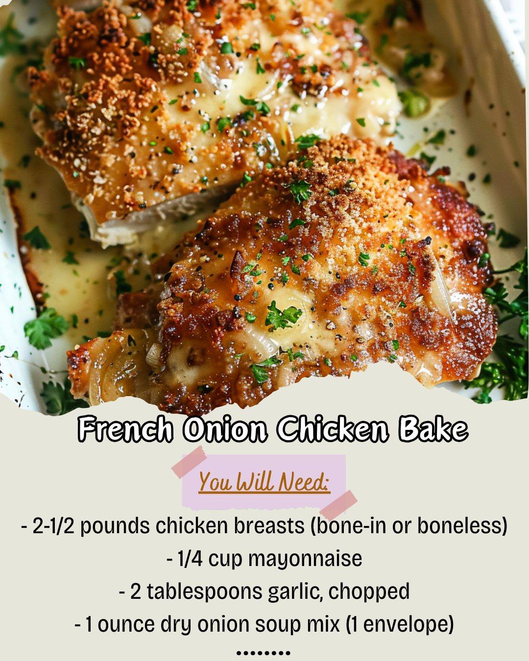 French Onion Chicken Bake