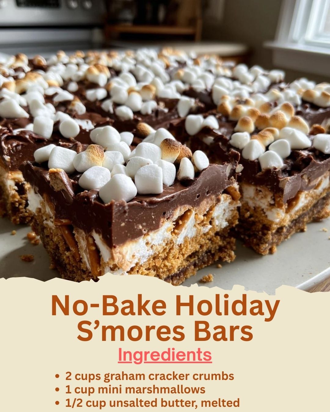 No-Bake Holiday S’mores Bars