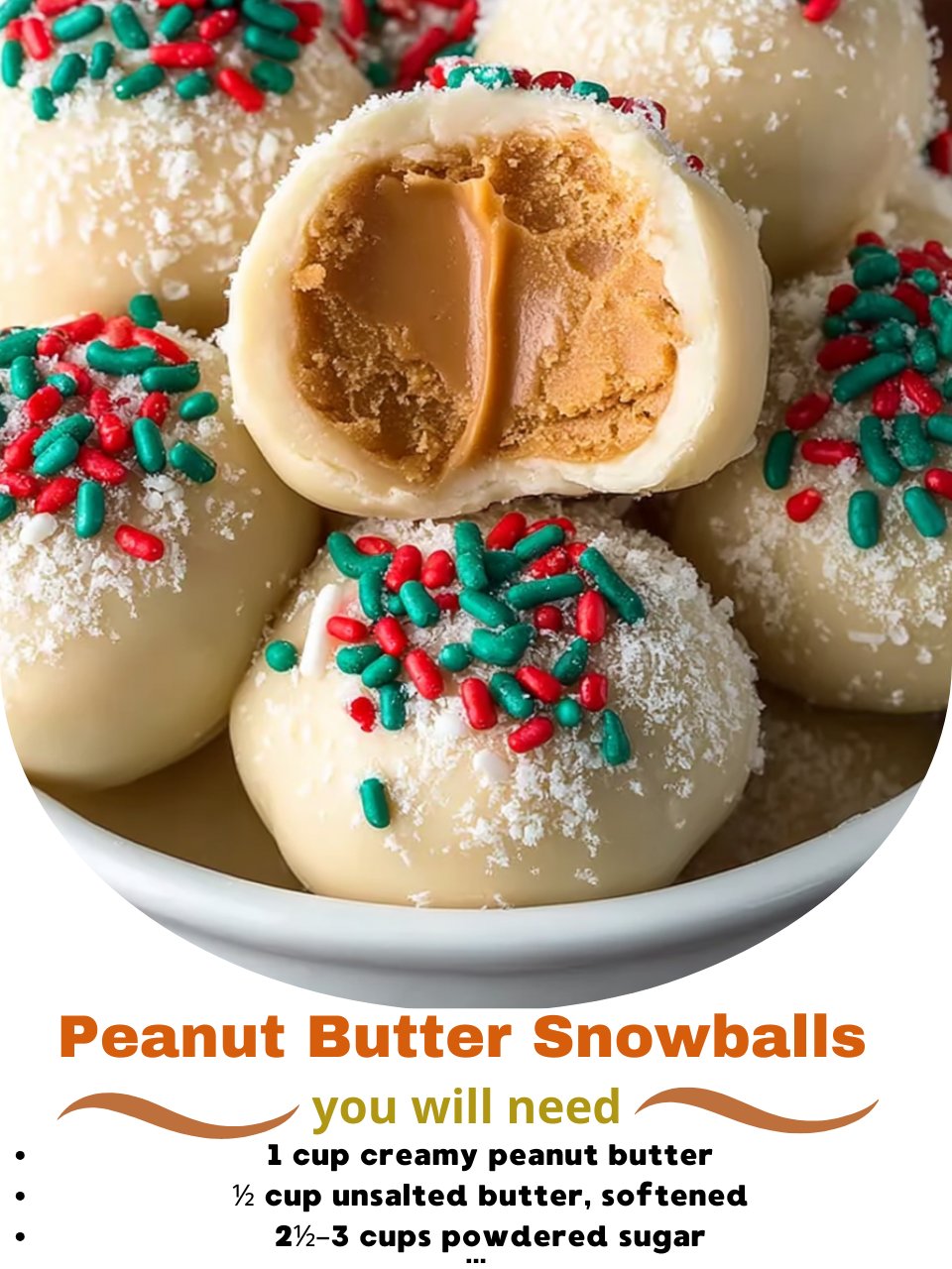 Peanut Butter Snowballs