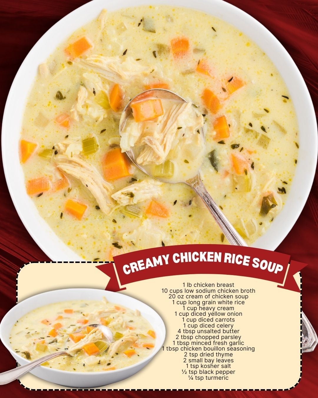 Creamy Chicken Rice Soup