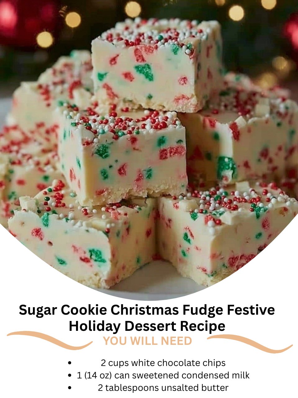 Sugar Cookie Christmas Fudge