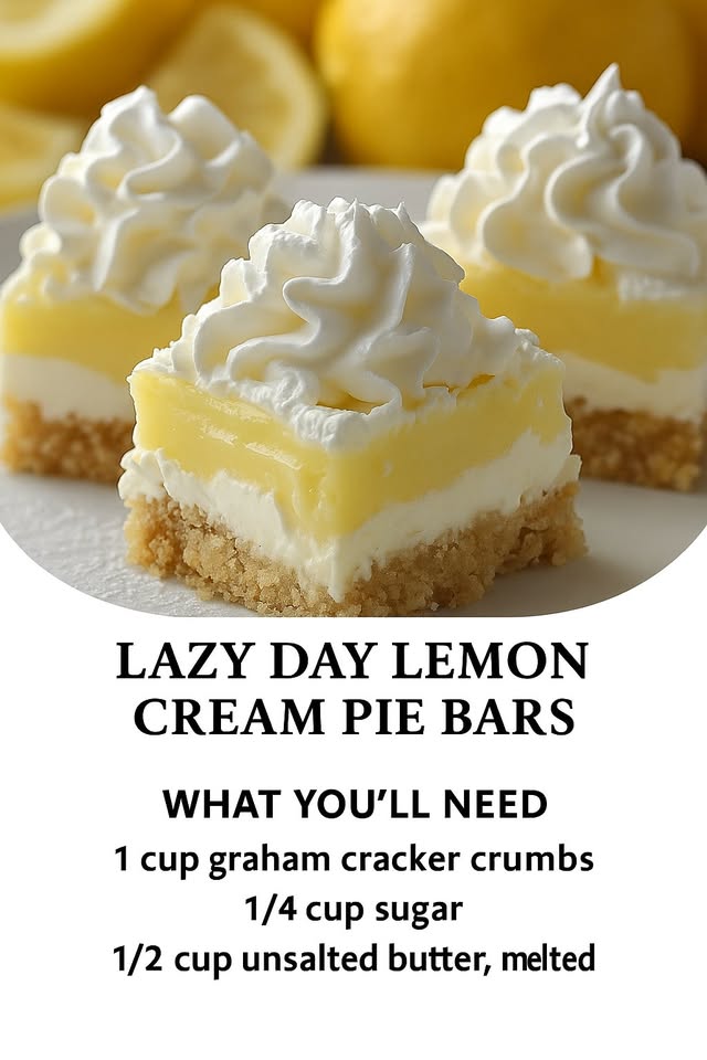 Lazy Day Lemon Cream Pie Bars