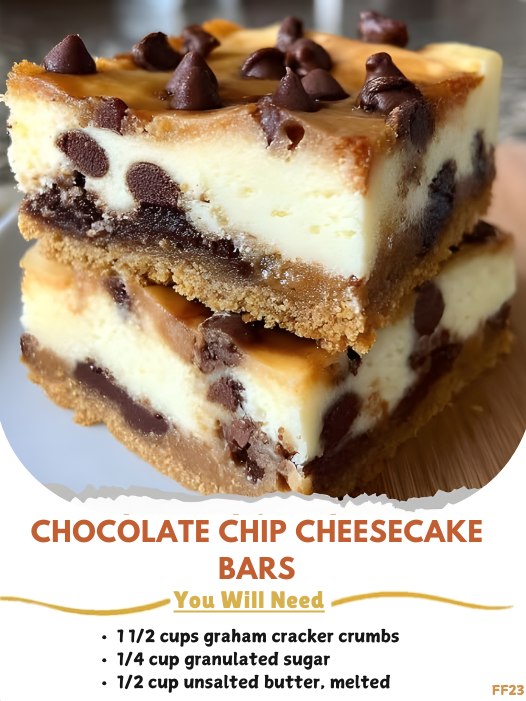 Chocolate Chip Cheesecake Bars