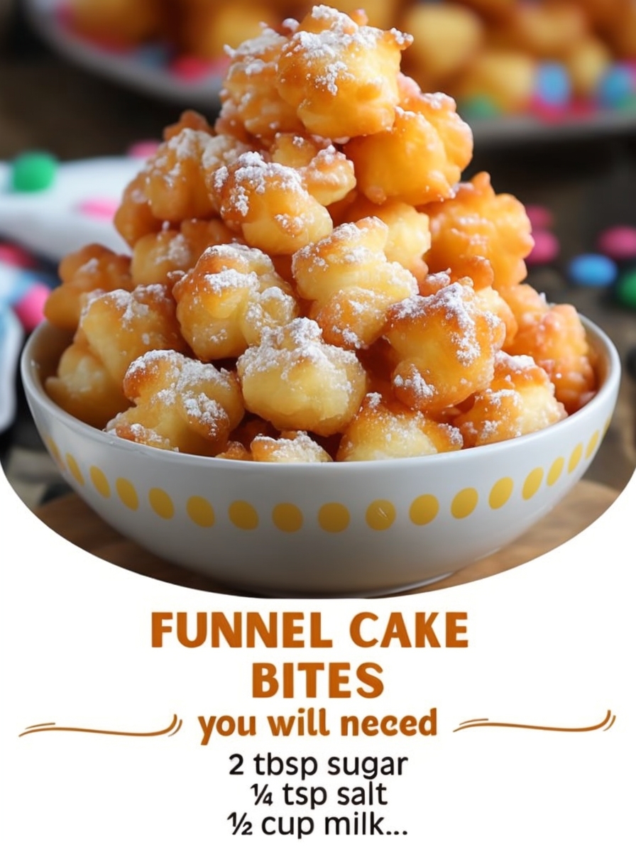 Mini Funnel Cakes Bites