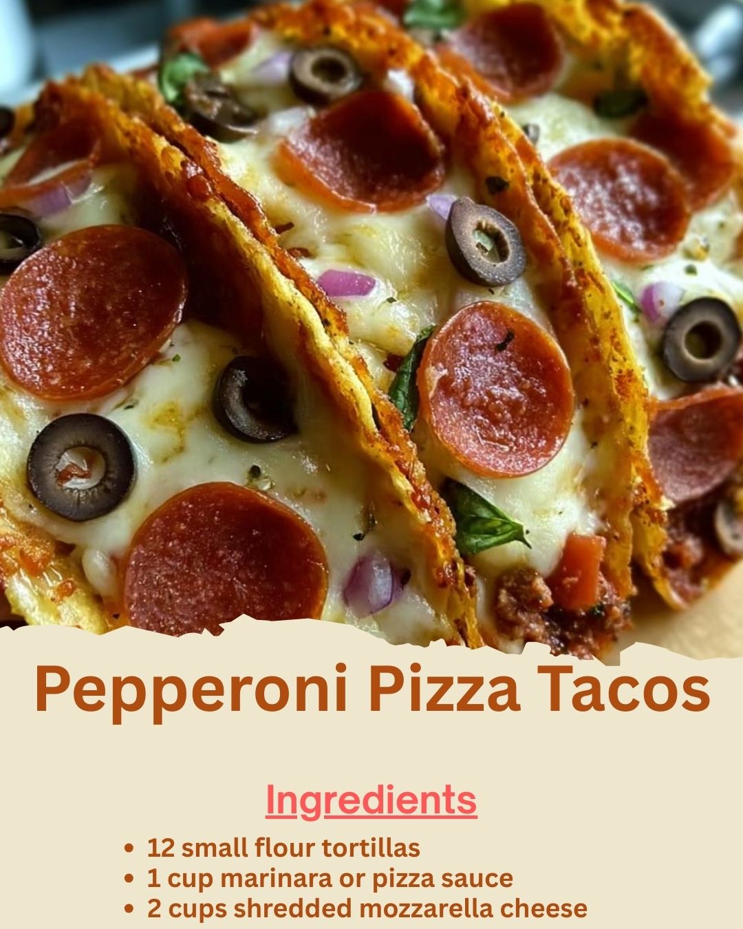Pepperoni Pizza Tacos
