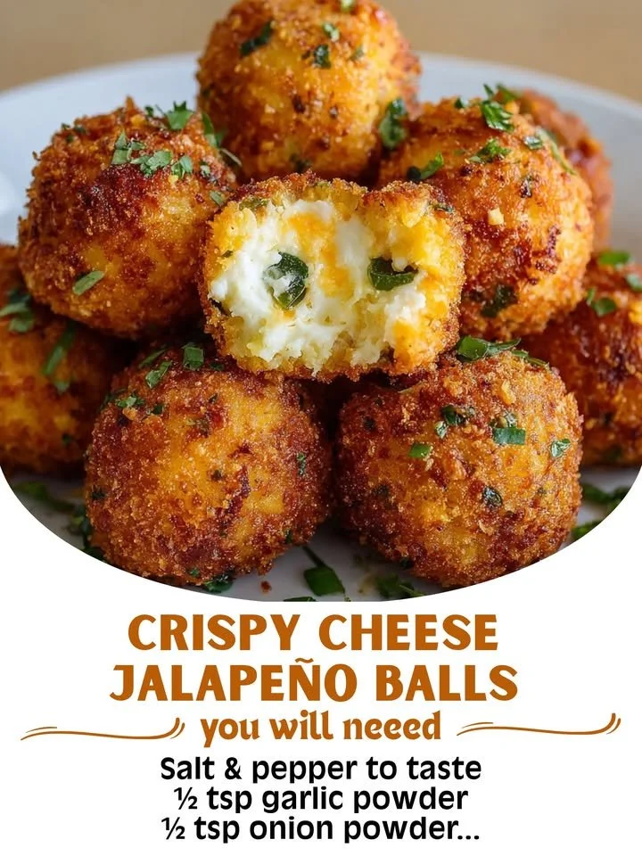 Crispy Cheese Jalapeño Balls served on a plate