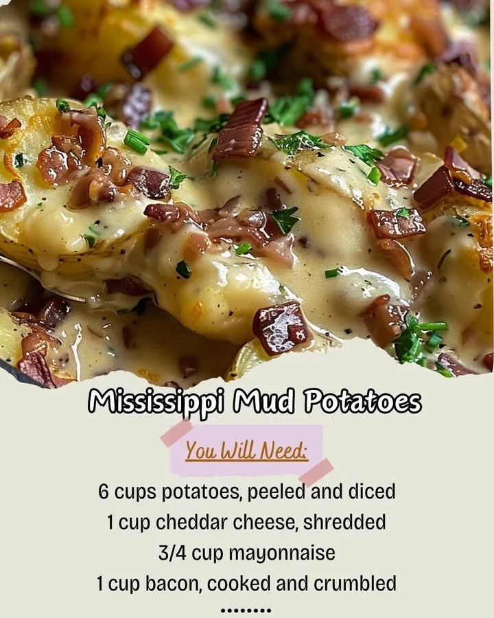Delicious Mississippi Mud Potatoes served in a bowl
