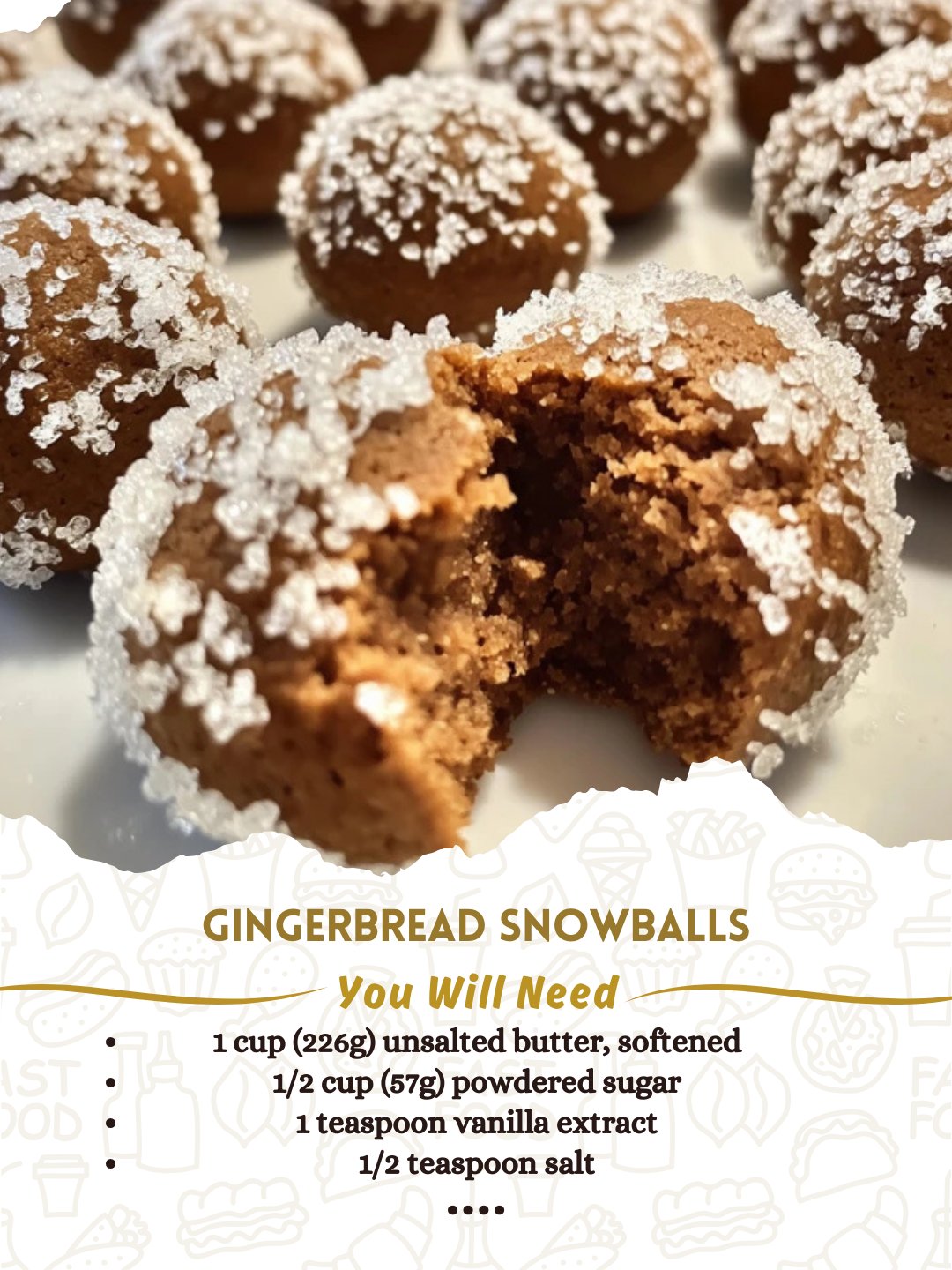 Gingerbread Snowballs