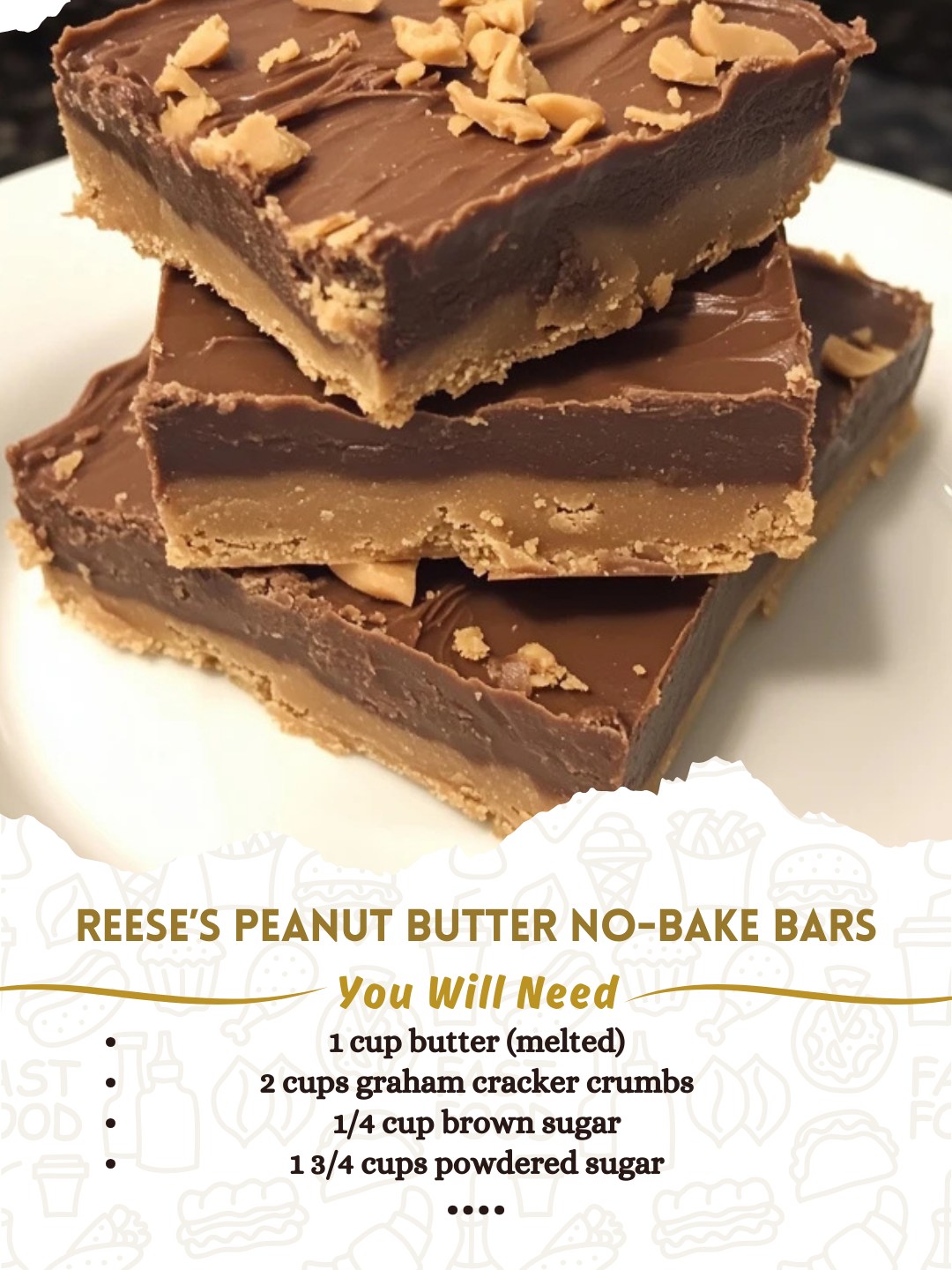 Reese’s Peanut Butter No-Bake Bars