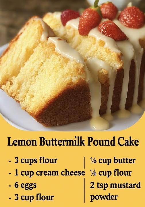 Lemon Buttermilk pound Cake
