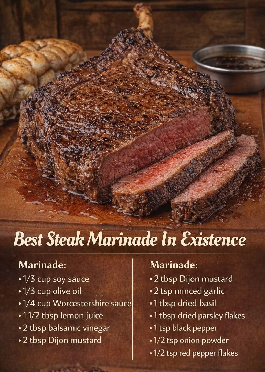 Delicious steak marinated in the best marinade for grilling