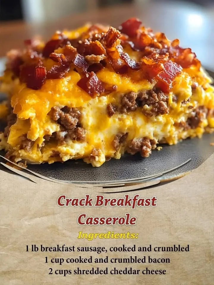 Delicious crack breakfast casserole fresh out of the oven.
