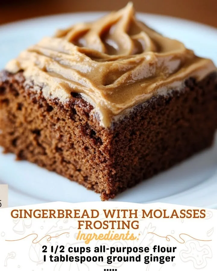 Delicious gingerbread cookies topped with rich molasses frosting
