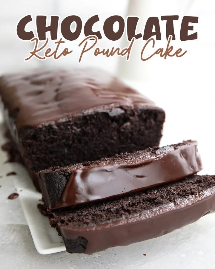 Delicious Keto Chocolate Pound Cake with rich chocolate flavor and low-carb ingredients
