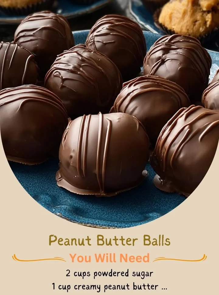 Delicious homemade peanut butter balls ready to enjoy as a healthy snack.