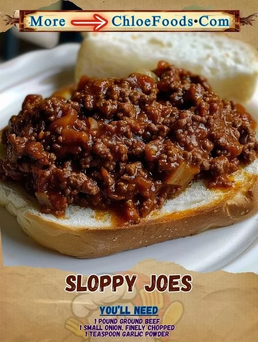 Delicious homemade Sloppy Joes served on a plate with a side of fries