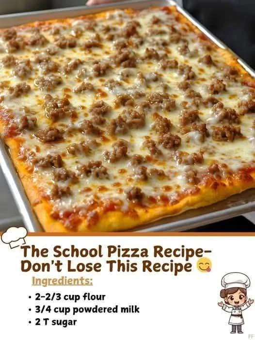 Delicious homemade school pizza recipe with fresh toppings