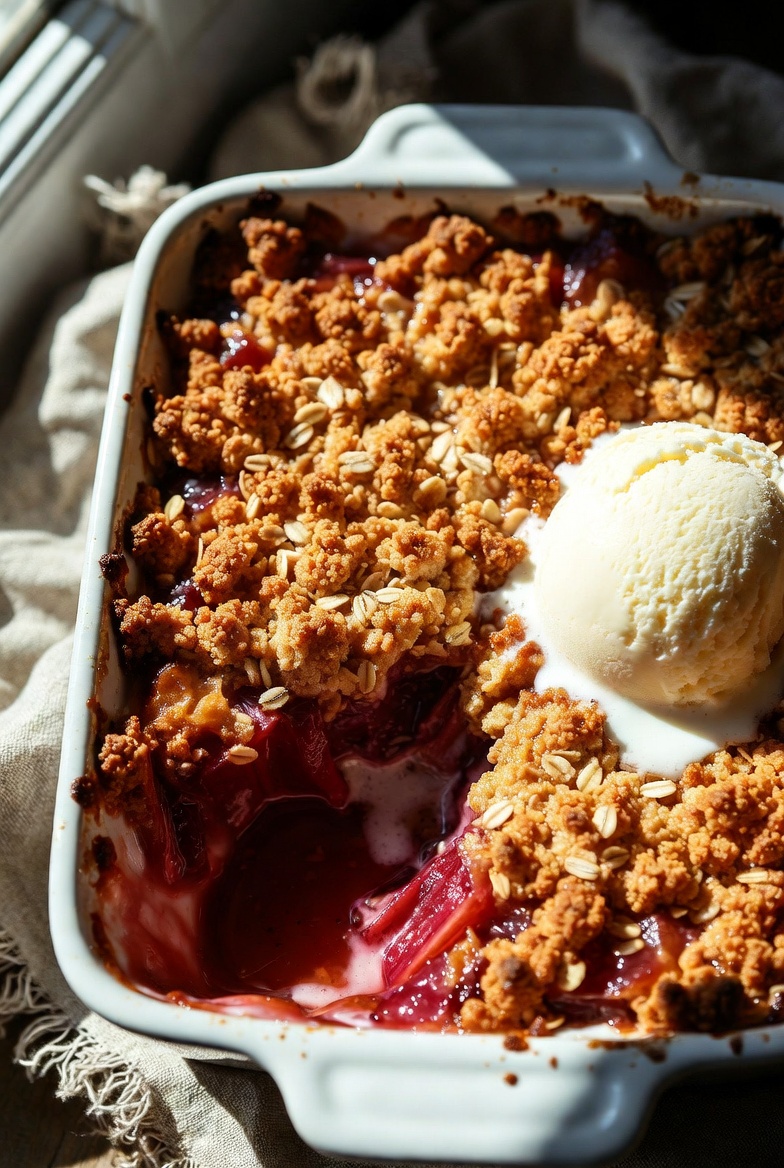 Easy Rhubarb Crisp