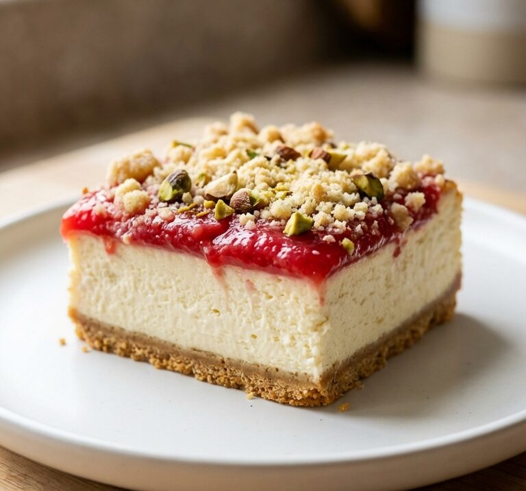 Rhubarb Cheesecake Squares