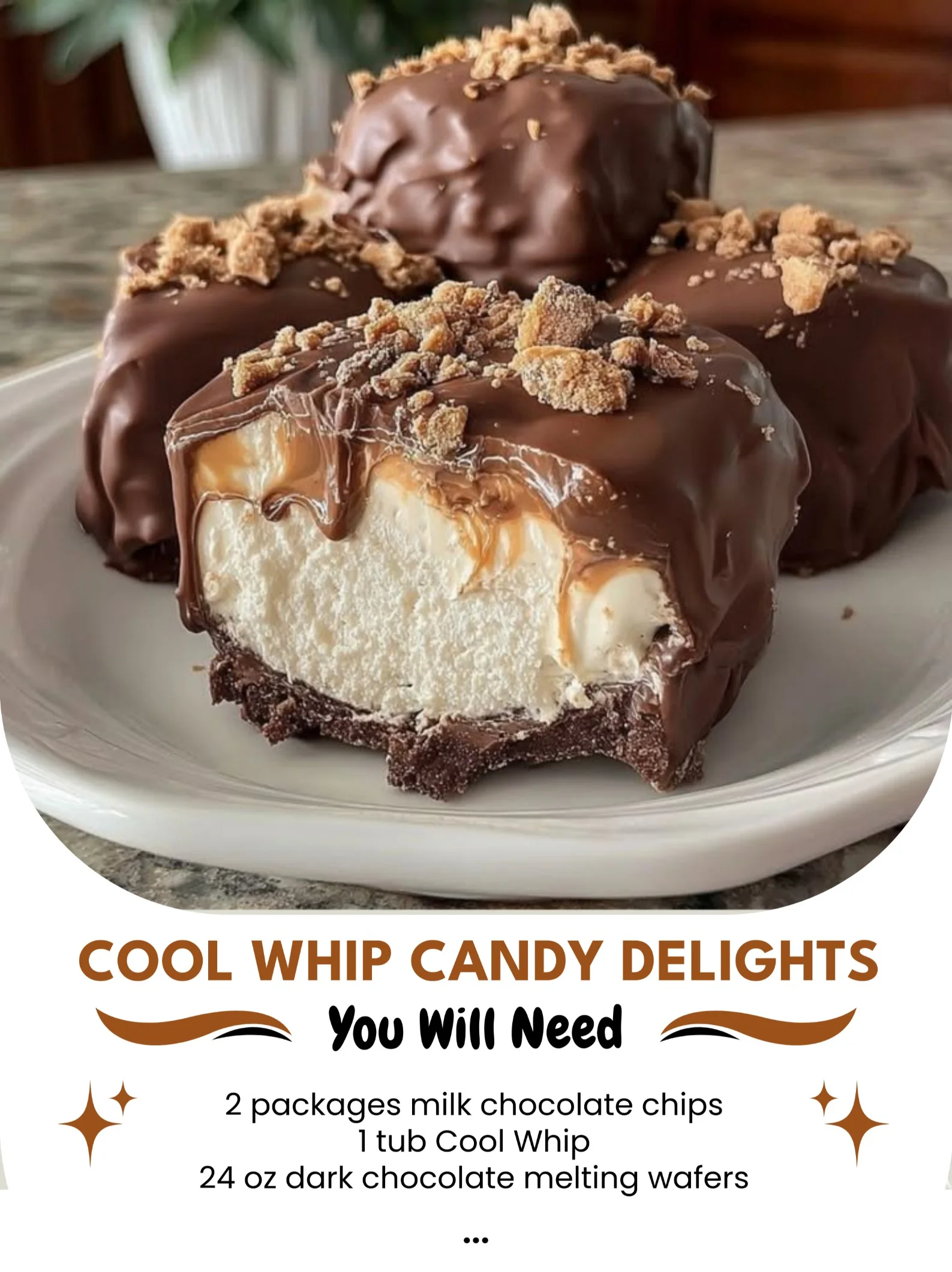 Delicious Cool Whip Candy Delights arranged on a festive plate.