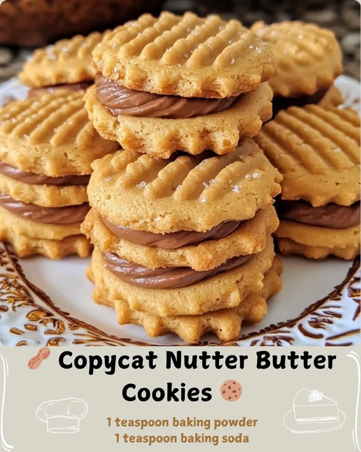 Delicious homemade Nutter Butter Cookies on a plate
