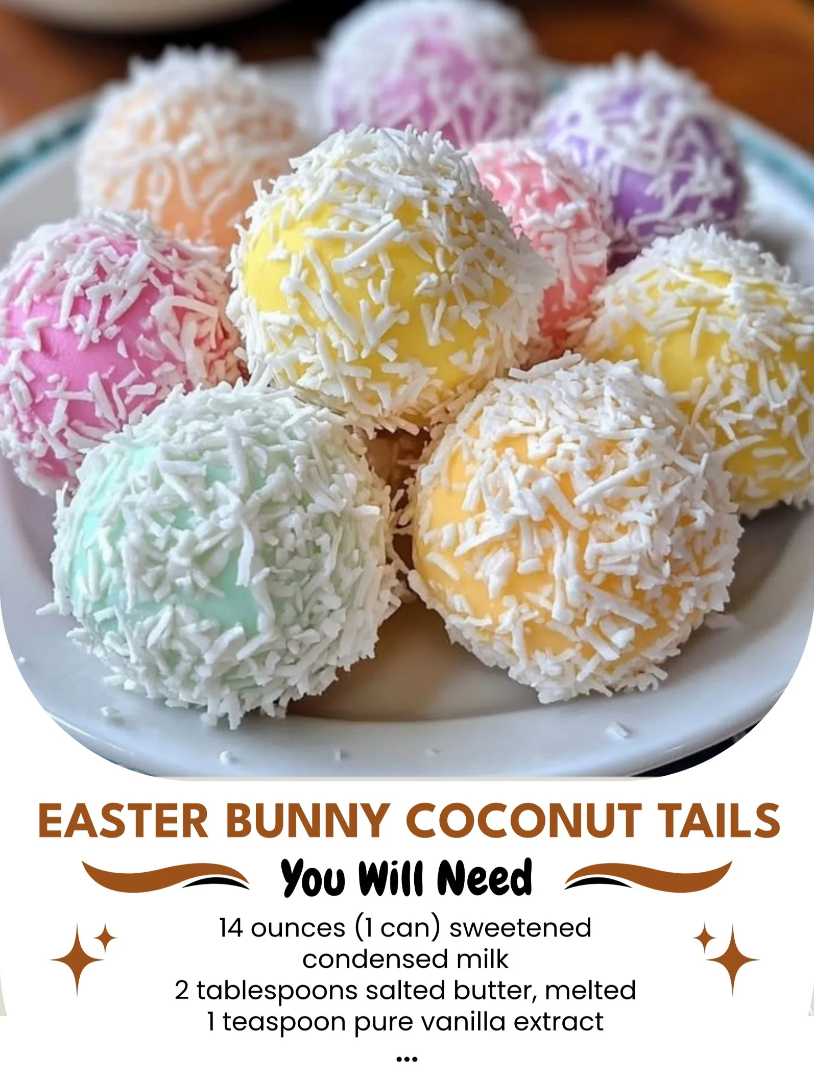 Delicious Easter Bunny Coconut Tails dessert perfect for celebrations