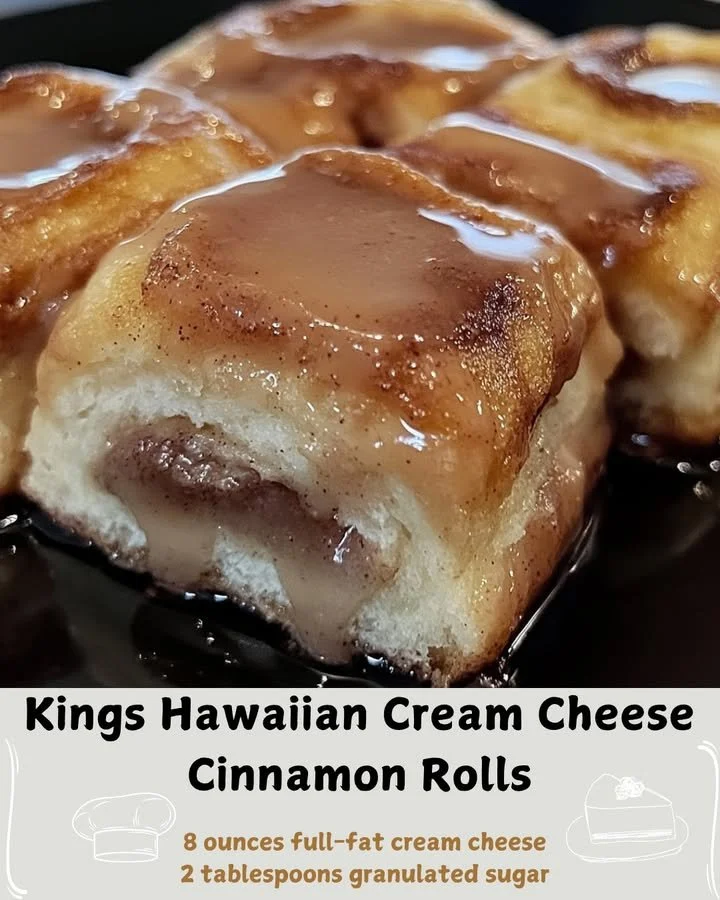 Delicious Kings Hawaiian Cream Cheese Cinnamon Rolls fresh out of the oven